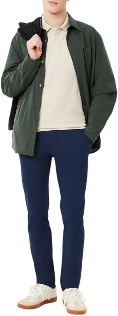 image:imageLacoste Mens Slim Fit Stretch Commuter PantsNavy Blue