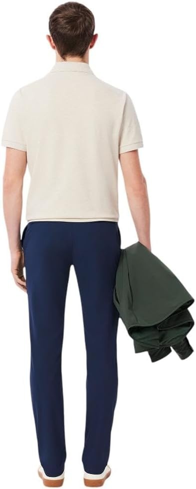 image:imageLacoste Mens Slim Fit Stretch Commuter PantsNavy Blue