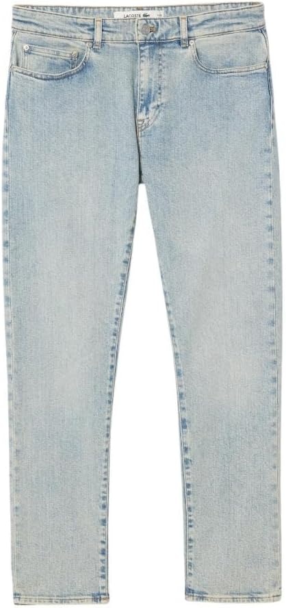 image:imageLacoste Mens Slim Fit Stretch Cotton Denim JeansWashed Bleach