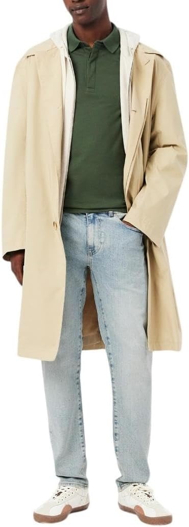 image:imageLacoste Mens Slim Fit Stretch Cotton Denim JeansWashed Bleach