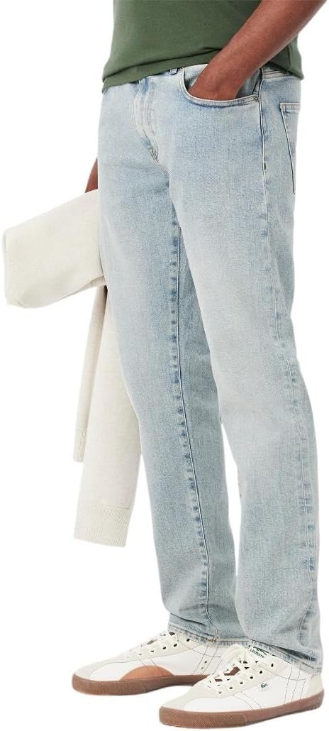 image:imageLacoste Mens Slim Fit Stretch Cotton Denim JeansWashed Bleach