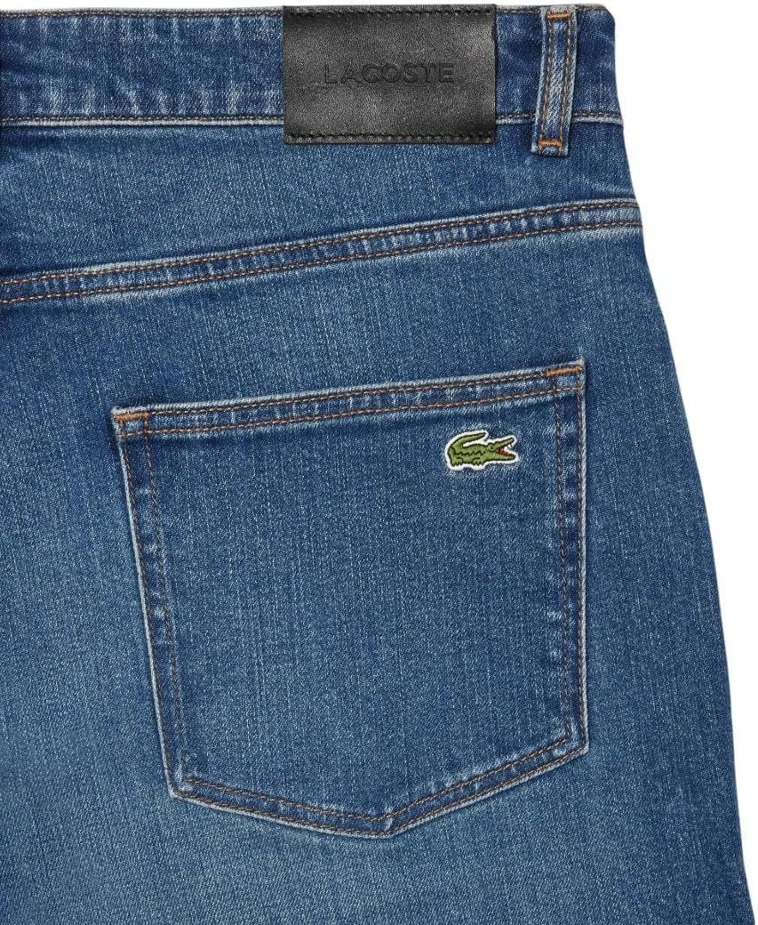 image:imageLacoste Mens Slim Fit Stretch Cotton Denim JeansWashed Deep Medium