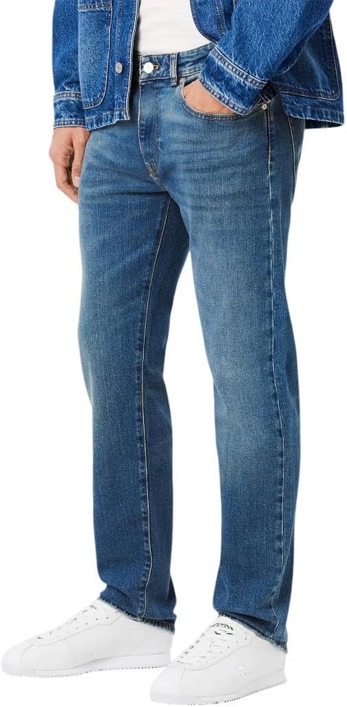 image:imageLacoste Mens Slim Fit Stretch Cotton Denim JeansWashed Deep Medium