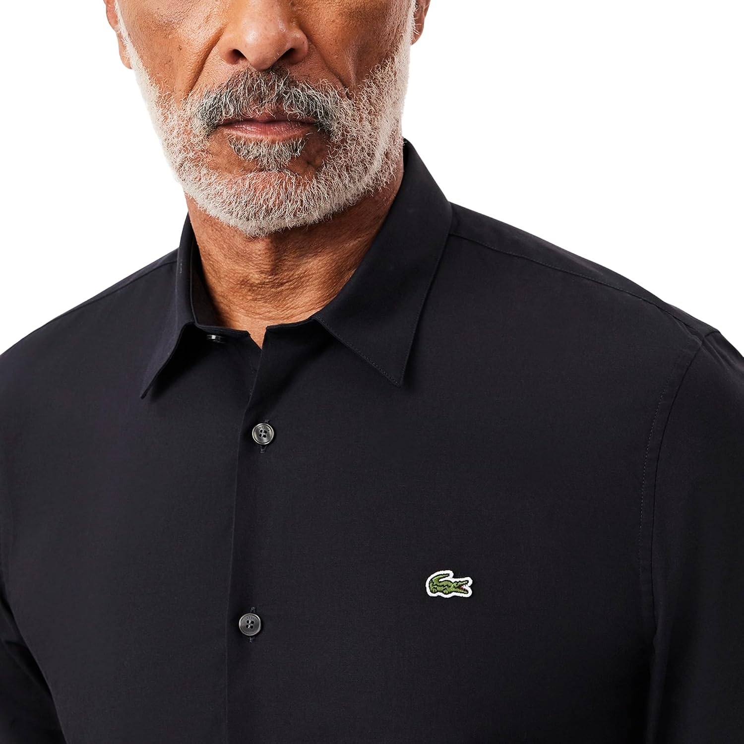 image:imageLacoste Mens Slim Fit Stretch Cotton Poplin ShirtAbysm