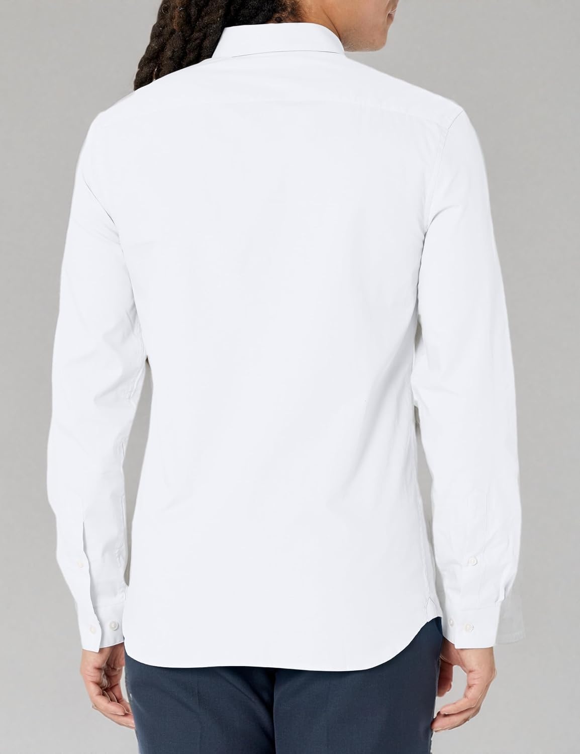 image:imageLacoste Mens Slim Fit Stretch Cotton Poplin ShirtBlanc