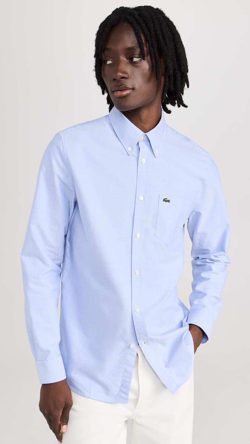 image:imageLacoste Mens Slim Fit Stretch Cotton Poplin ShirtPanorama