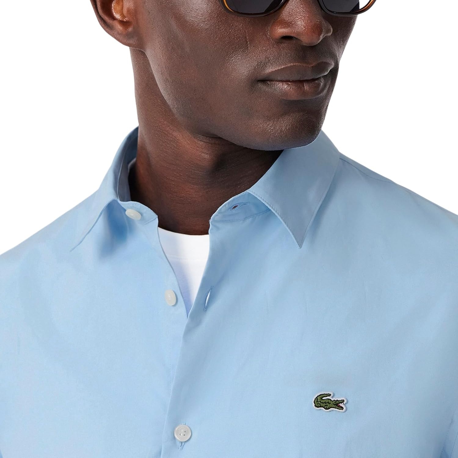 image:imageLacoste Mens Slim Fit Stretch Cotton Poplin ShirtPanorama