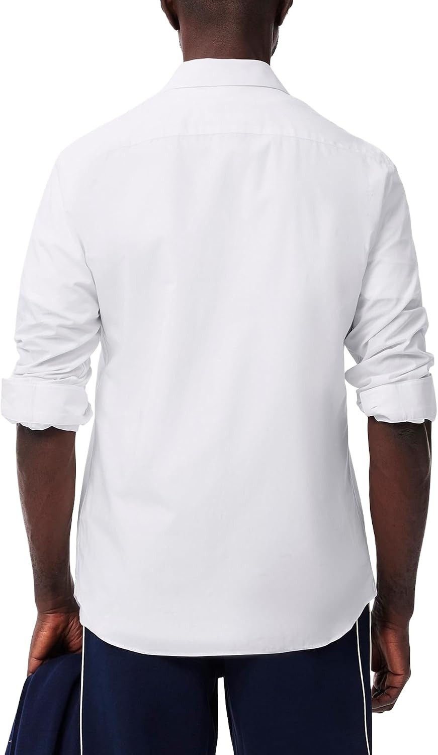 image:imageLacoste Mens Slim Fit Stretch Cotton Poplin ShirtWhite