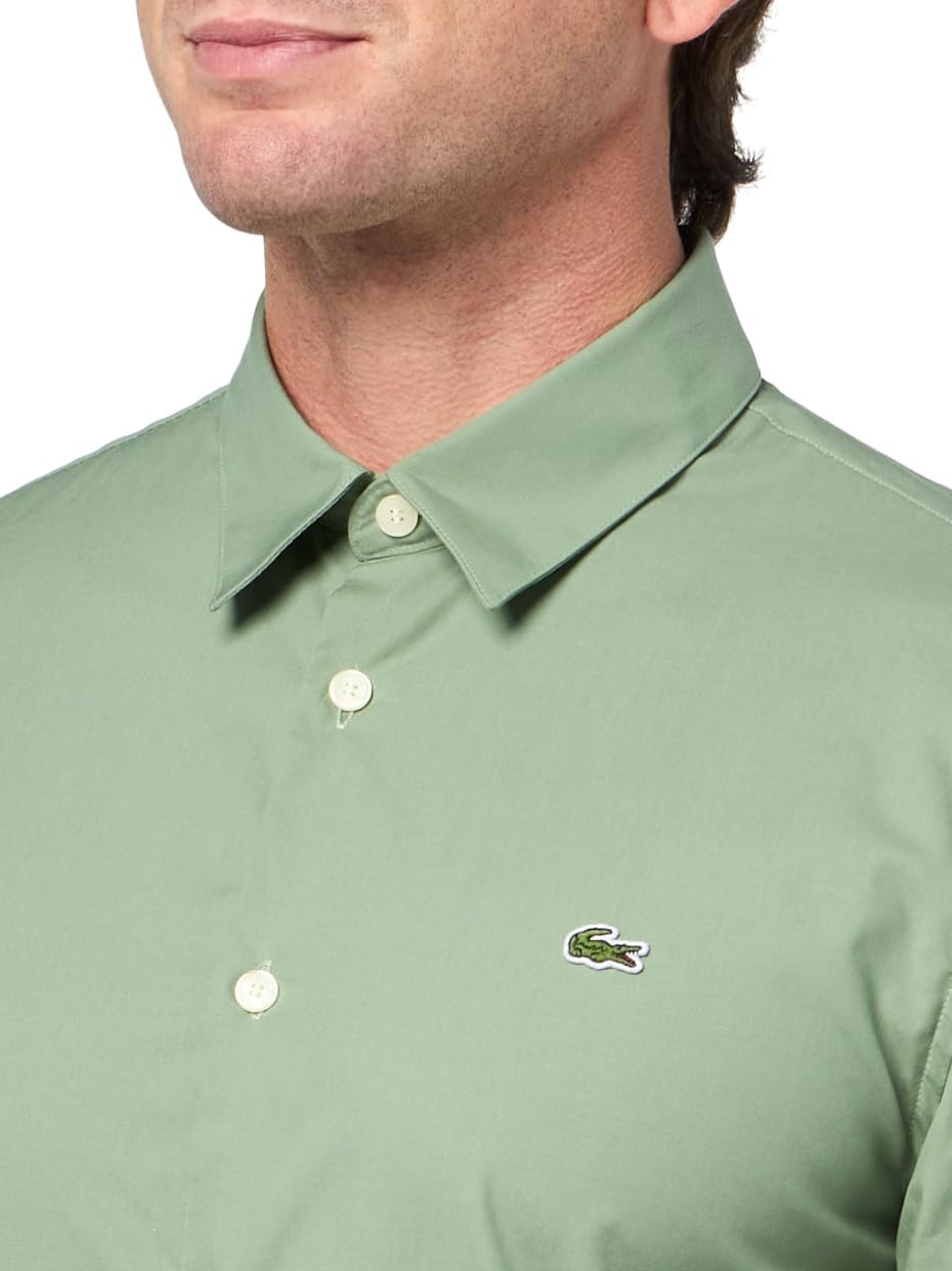 image:imageLacoste Mens Slim Fit Stretch Poplin ShirtThyme