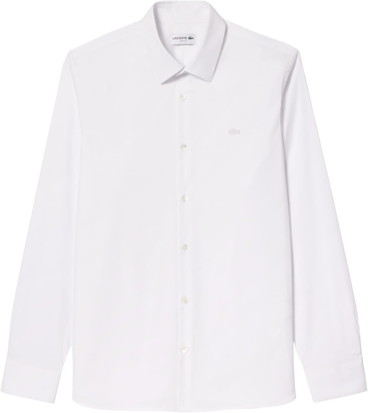 image:imageLacoste Mens Slim Fit Stretch Poplin ShirtWhite