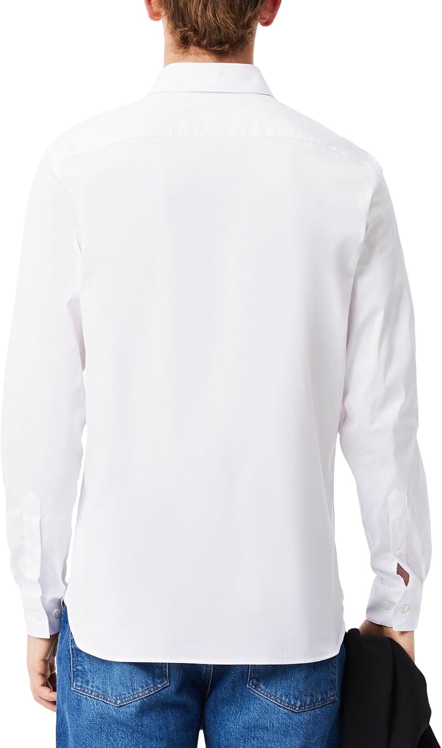 image:imageLacoste Mens Slim Fit Stretch Poplin ShirtWhite
