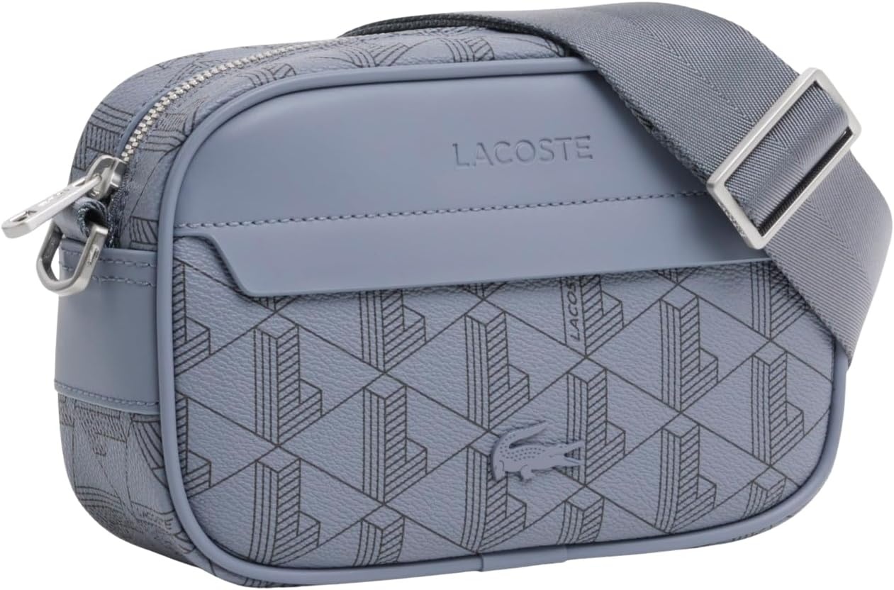 image:imageLacoste Mens Small The Blend Satchel Mono Folkstone Gray Abime One Size