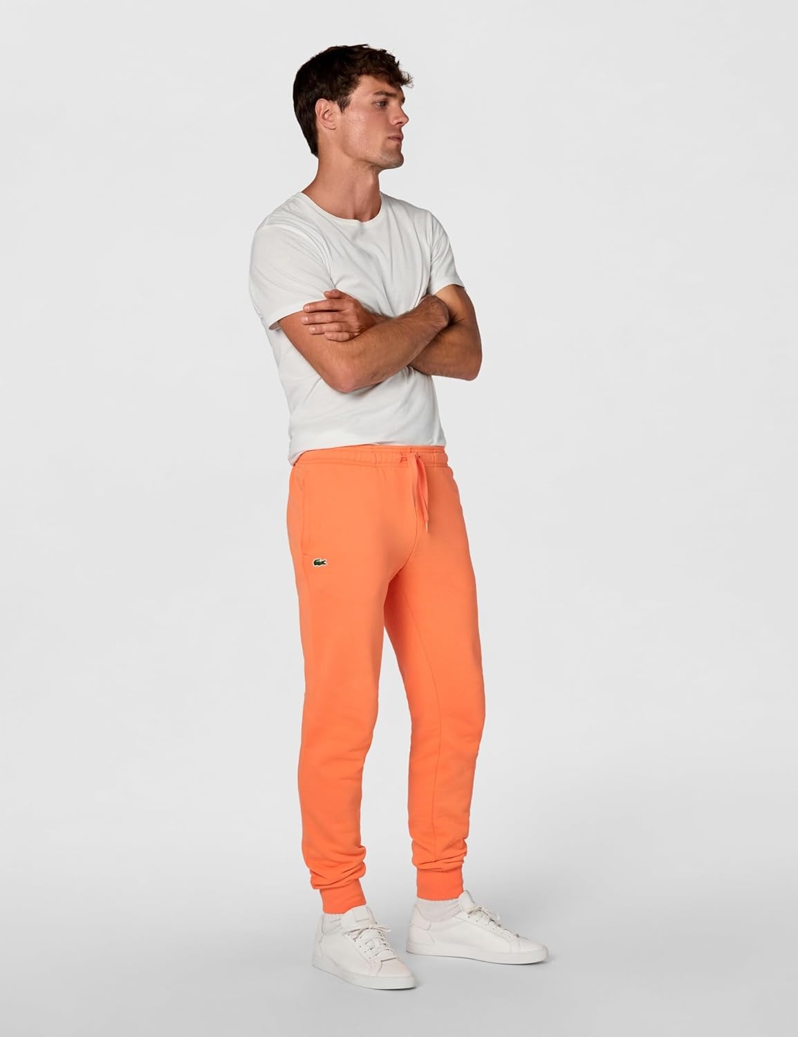 image:imageLacoste Mens Sport Fleece Trackpant With Rib Leg OpeningMandarin Tree Orange