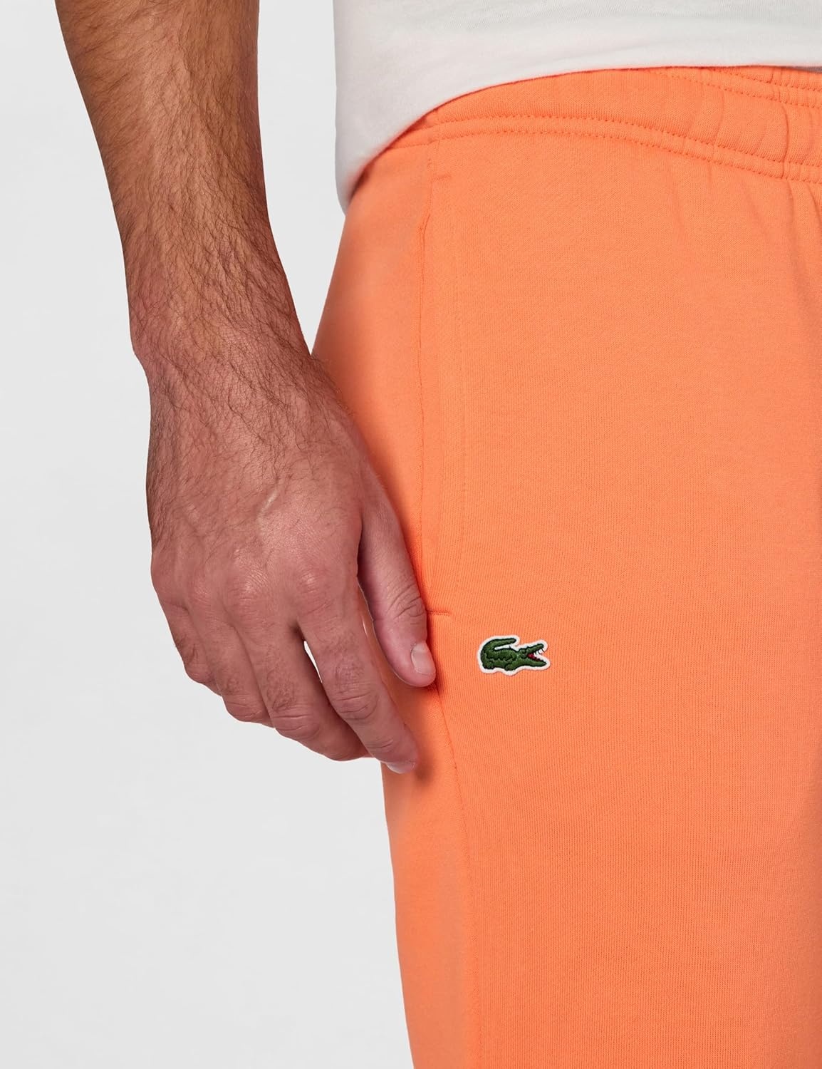 image:imageLacoste Mens Sport Fleece Trackpant With Rib Leg OpeningMandarin Tree Orange