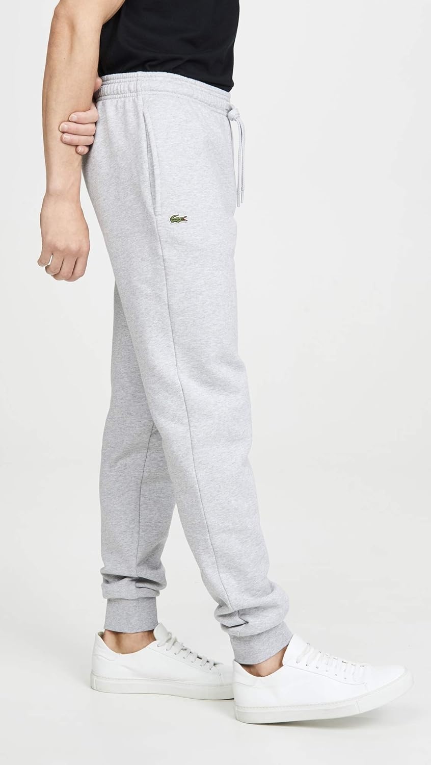image:imageLacoste Mens Sport Fleece Trackpant With Rib Leg OpeningSilver Chine
