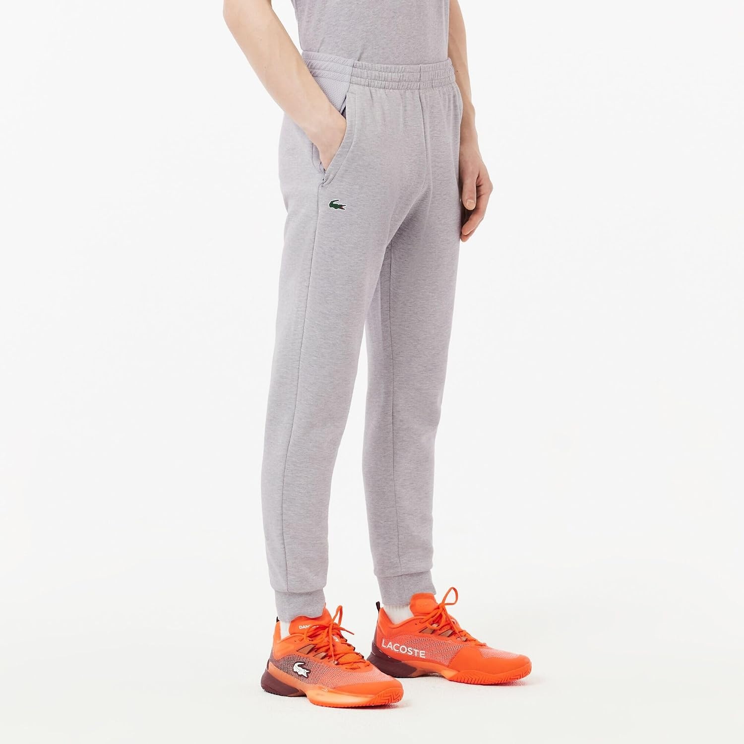 image:imageLacoste Mens Sport Monochrome Sport SweatpantsSilver ChineElephant Gre
