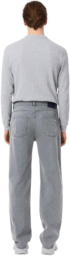 image:imageLacoste Mens Straight Fit Argile Dyed JeansWashed Calcaire