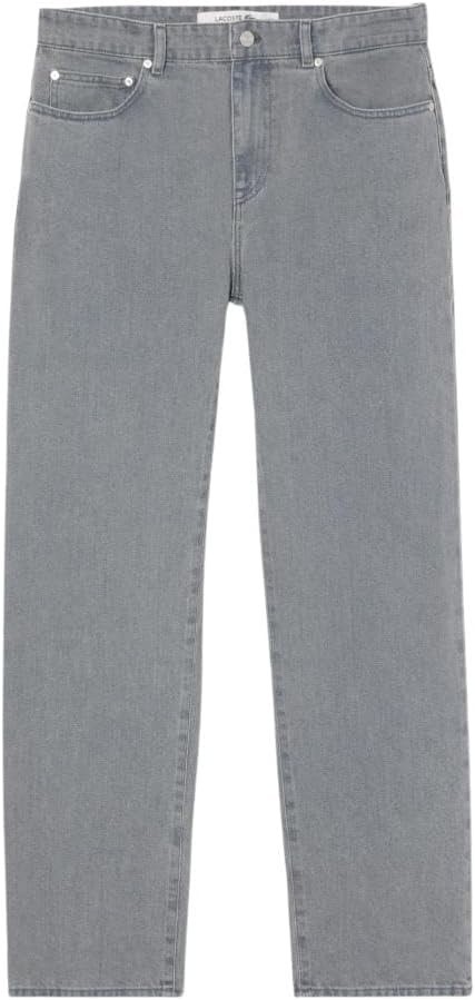 image:imageLacoste Mens Straight Fit Argile Dyed JeansWashed Calcaire