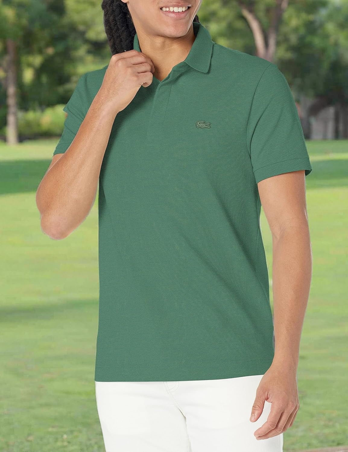 image:imageLacoste Mens Stretch Cotton Paris PoloAsh Tree