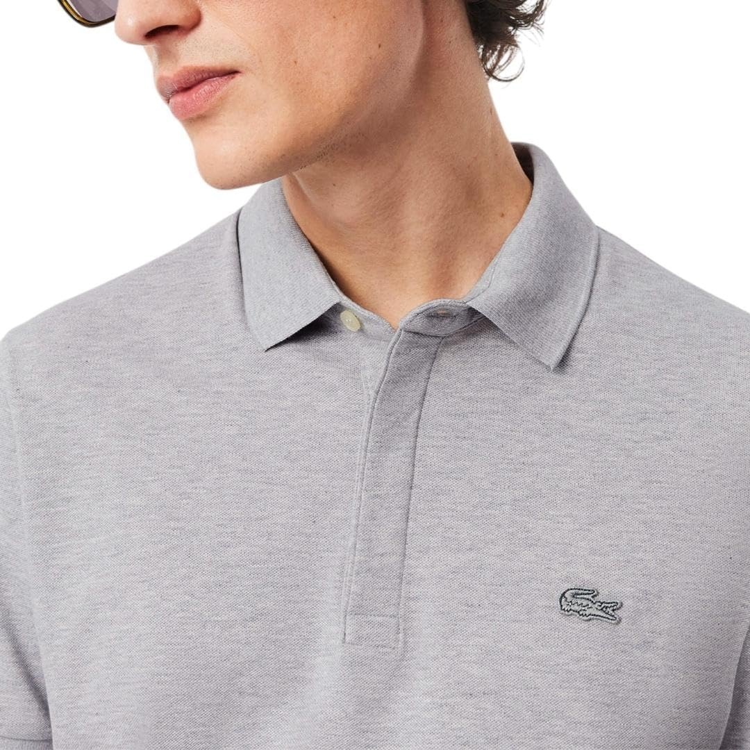 image:imageLacoste Mens Stretch Cotton Paris PoloSilver Chine