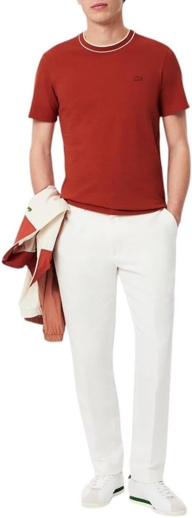 image:imageLacoste Mens Stretch Piqu Stripe Collar TShirtIberis Striped Collar