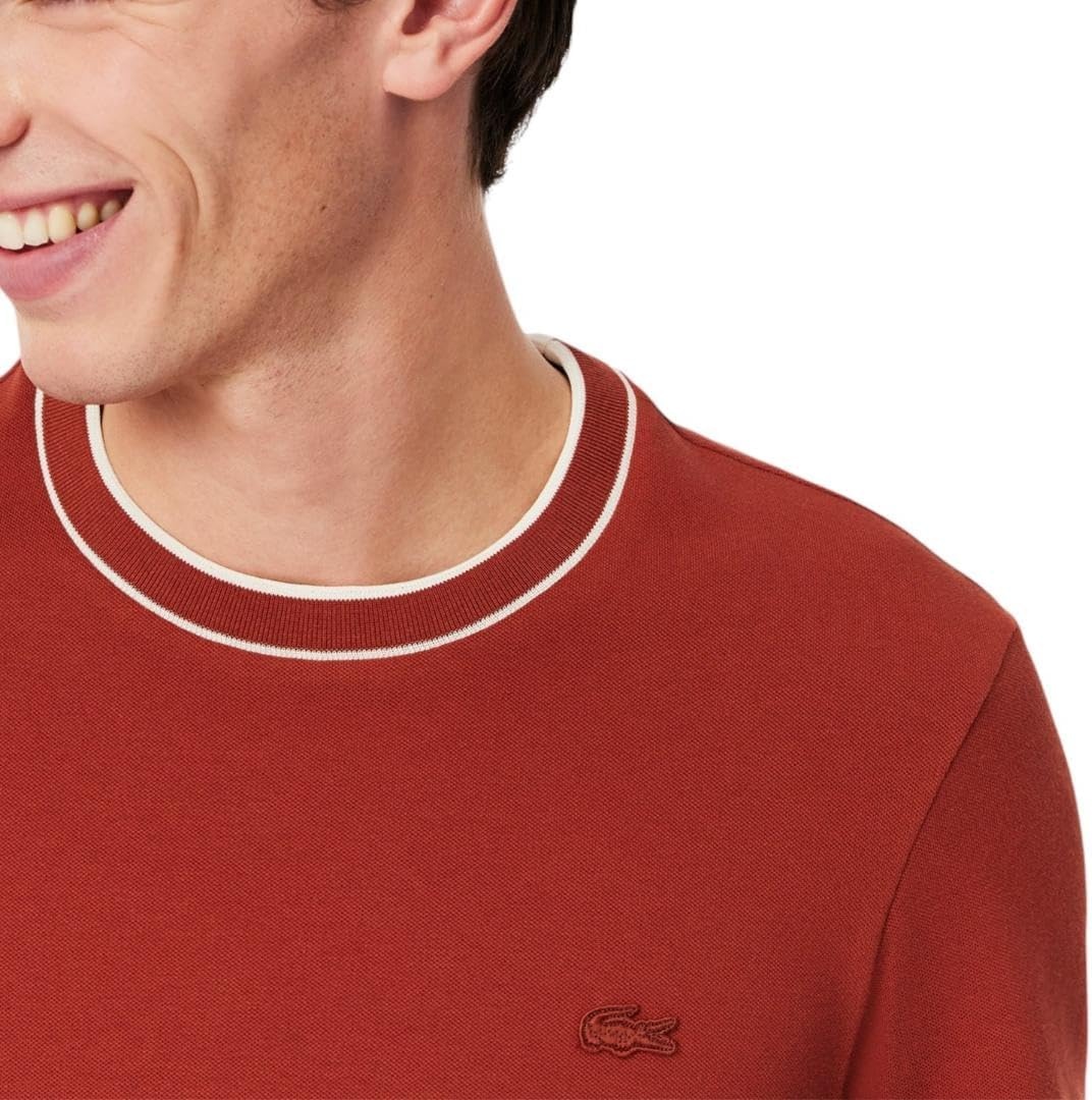 image:imageLacoste Mens Stretch Piqu Stripe Collar TShirtIberis Striped Collar