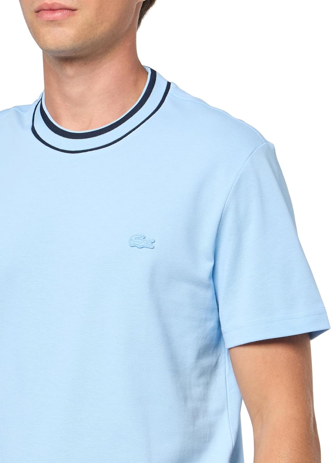 image:imageLacoste Mens Stretch Piqu Stripe Collar TShirtOverview Striped Collar