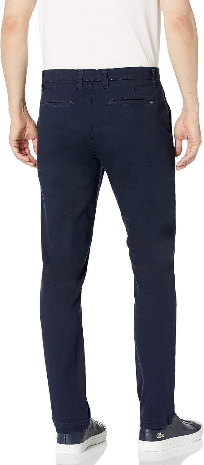 image:imageLacoste Mens Stretch Slim FIT 5 Pocket ChinoNavy Blue