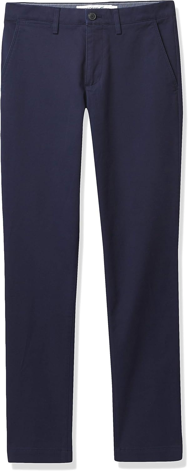 image:imageLacoste Mens Stretch Slim FIT 5 Pocket ChinoNavy Blue