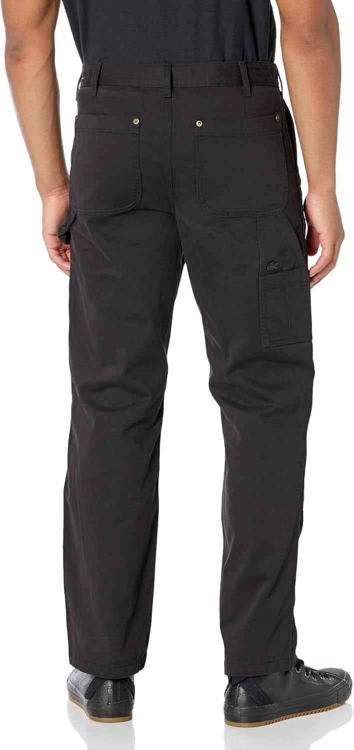 image:imageLacoste Mens Striaight Fit Twill Cotton Chino PantsBlack