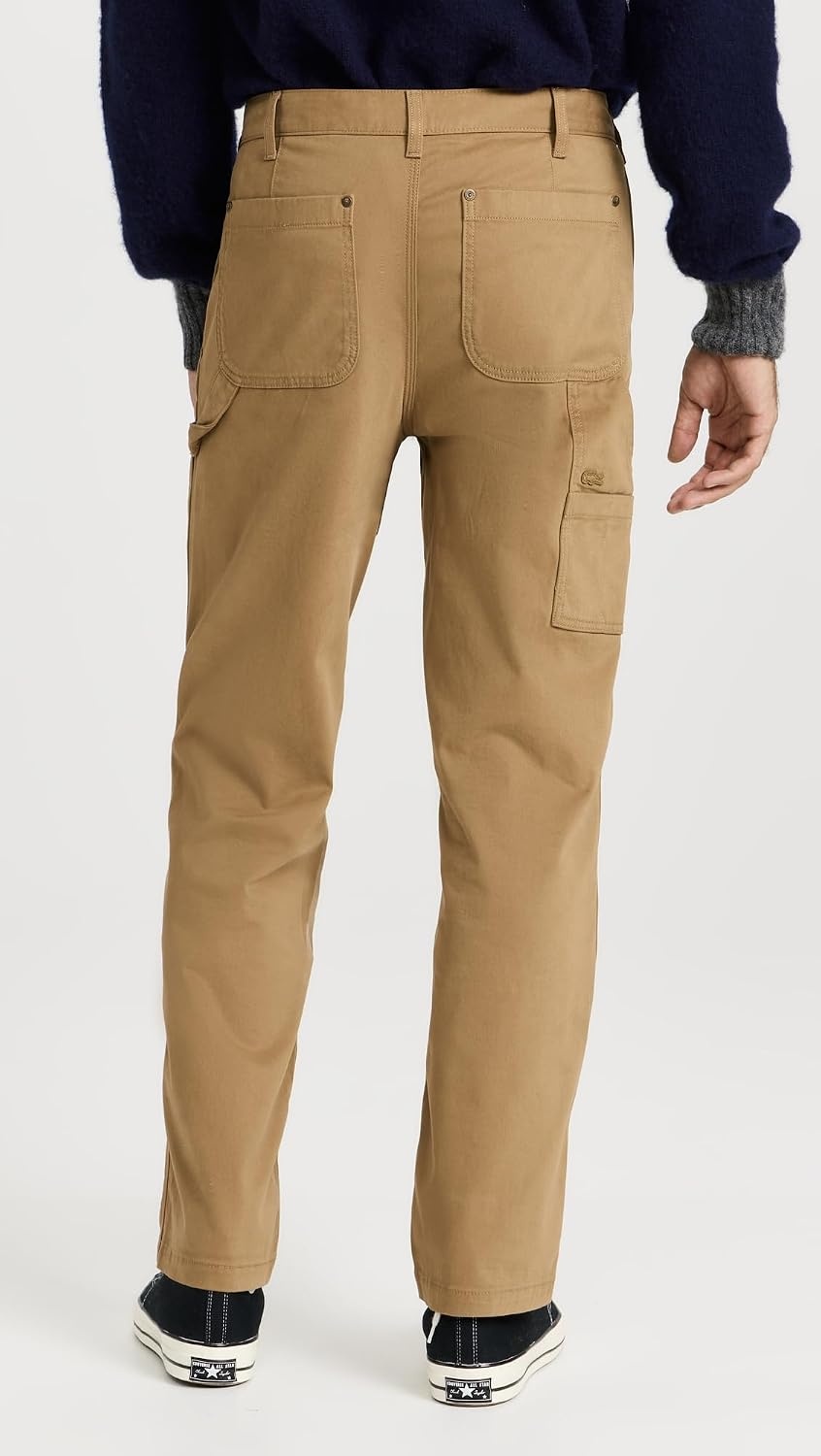 image:imageLacoste Mens Striaight Fit Twill Cotton Chino PantsCookie