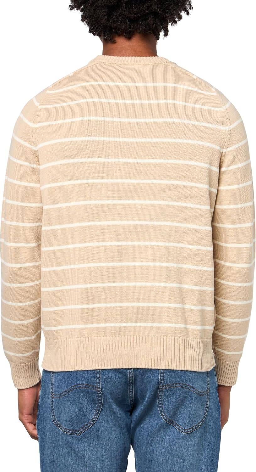 image:imageLacoste Mens Striped 3D Knit Cotton Crew Neck SweaterVienneseLapland