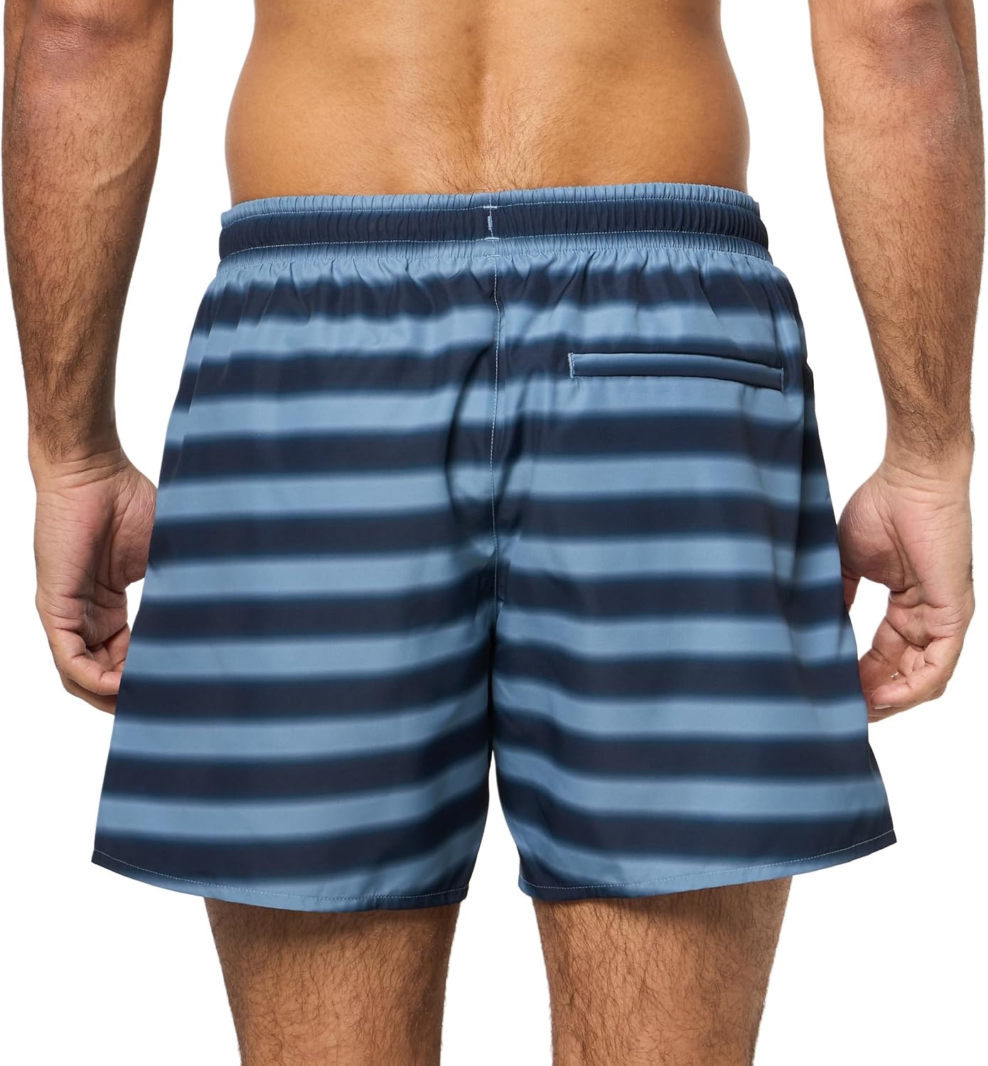 image:imageLacoste Mens Striped Swim TrunksDark Blue