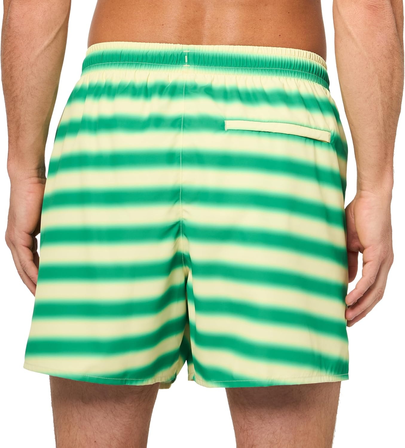 image:imageLacoste Mens Striped Swim TrunksGreen Yellow