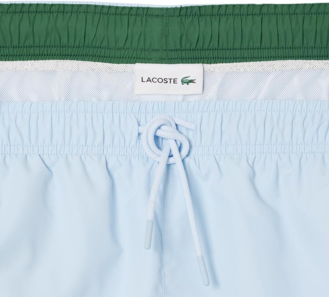 image:imageLacoste Mens Swim Trunks 6Light Blue Green