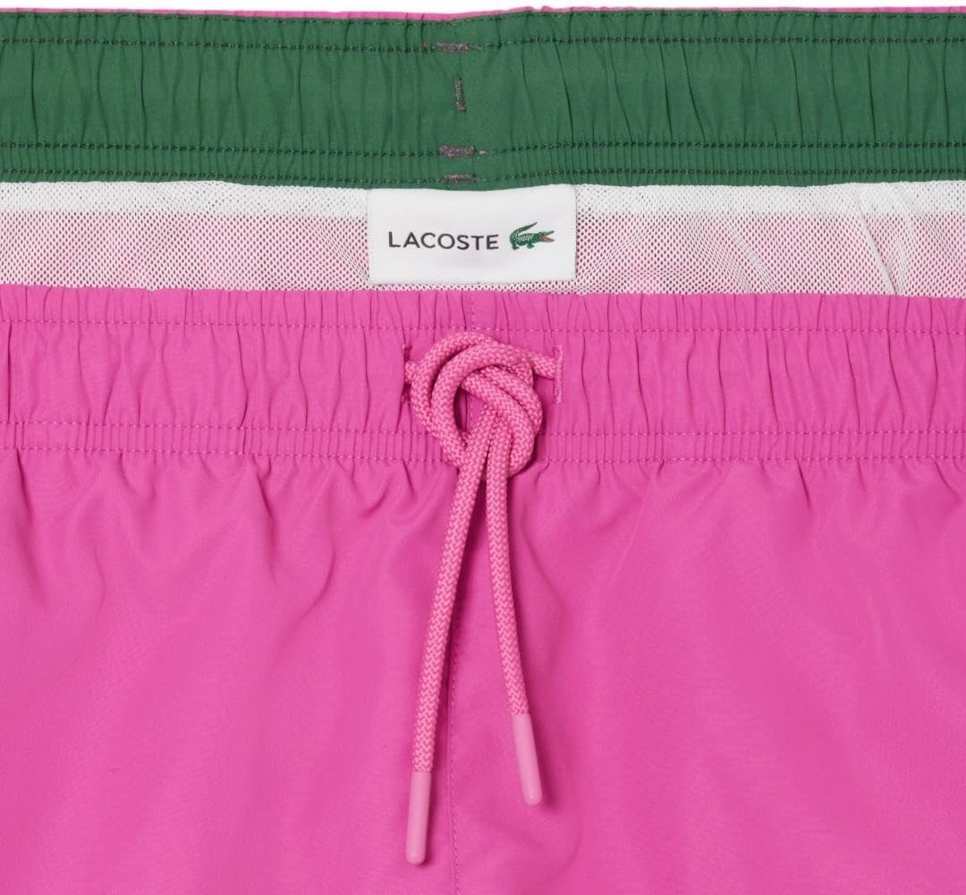 image:imageLacoste Mens Swim Trunks 6Magenta Green