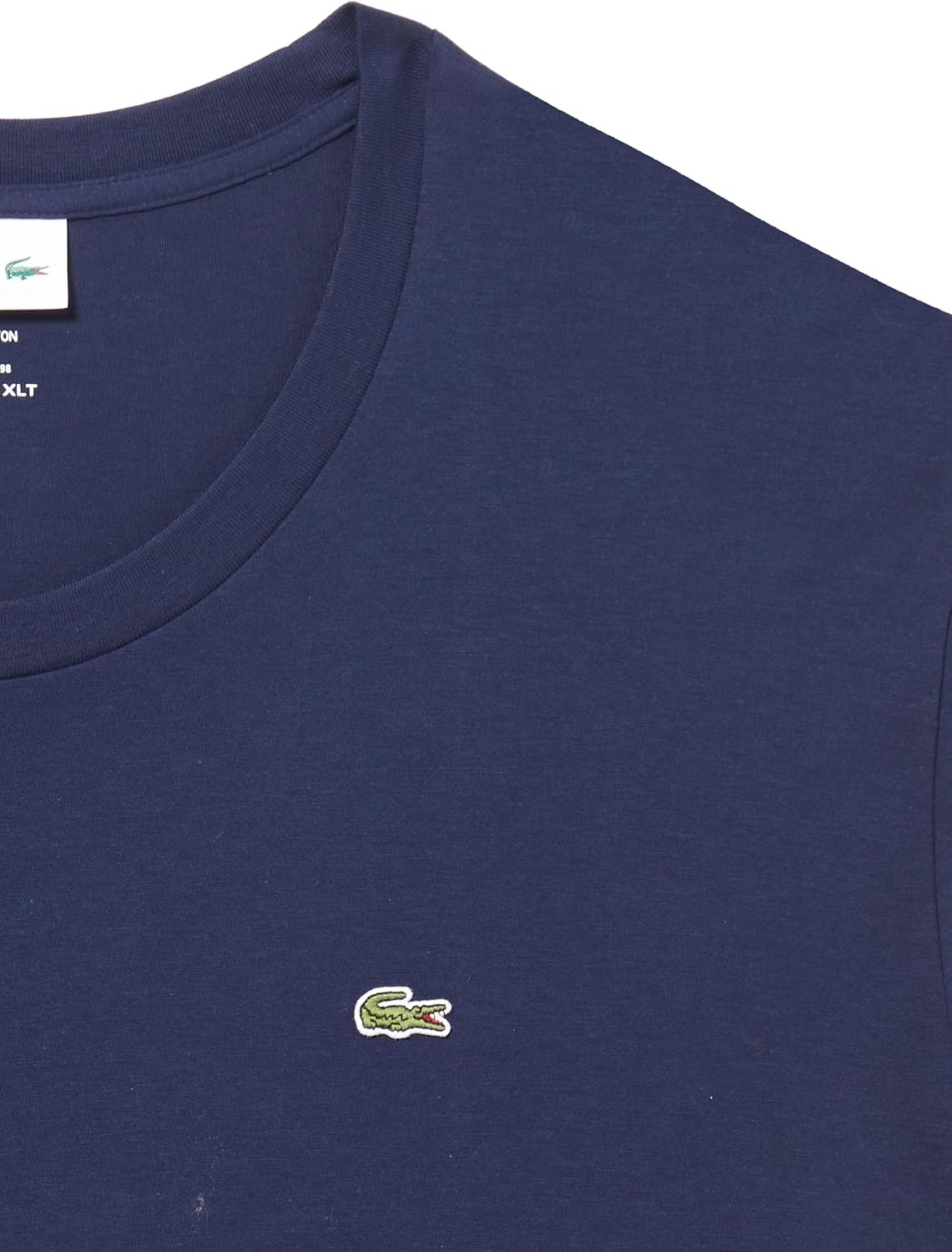 image:imageLacoste Mens Tall Fit VNeck Short Sleeve Regular Fit Pima Cotton TShirtNavy Blue