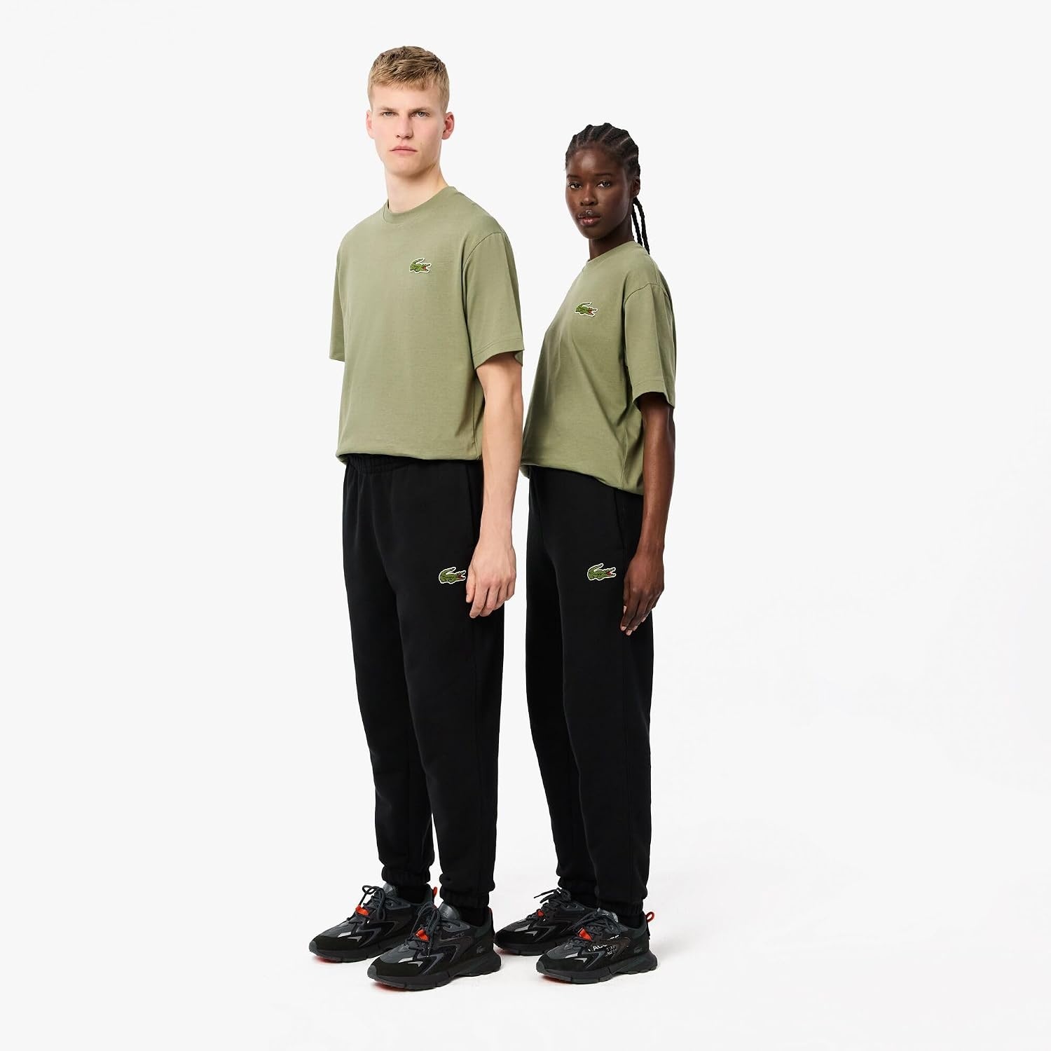 image:imageLacoste Mens Tapered Leg Jersey PantsBlack