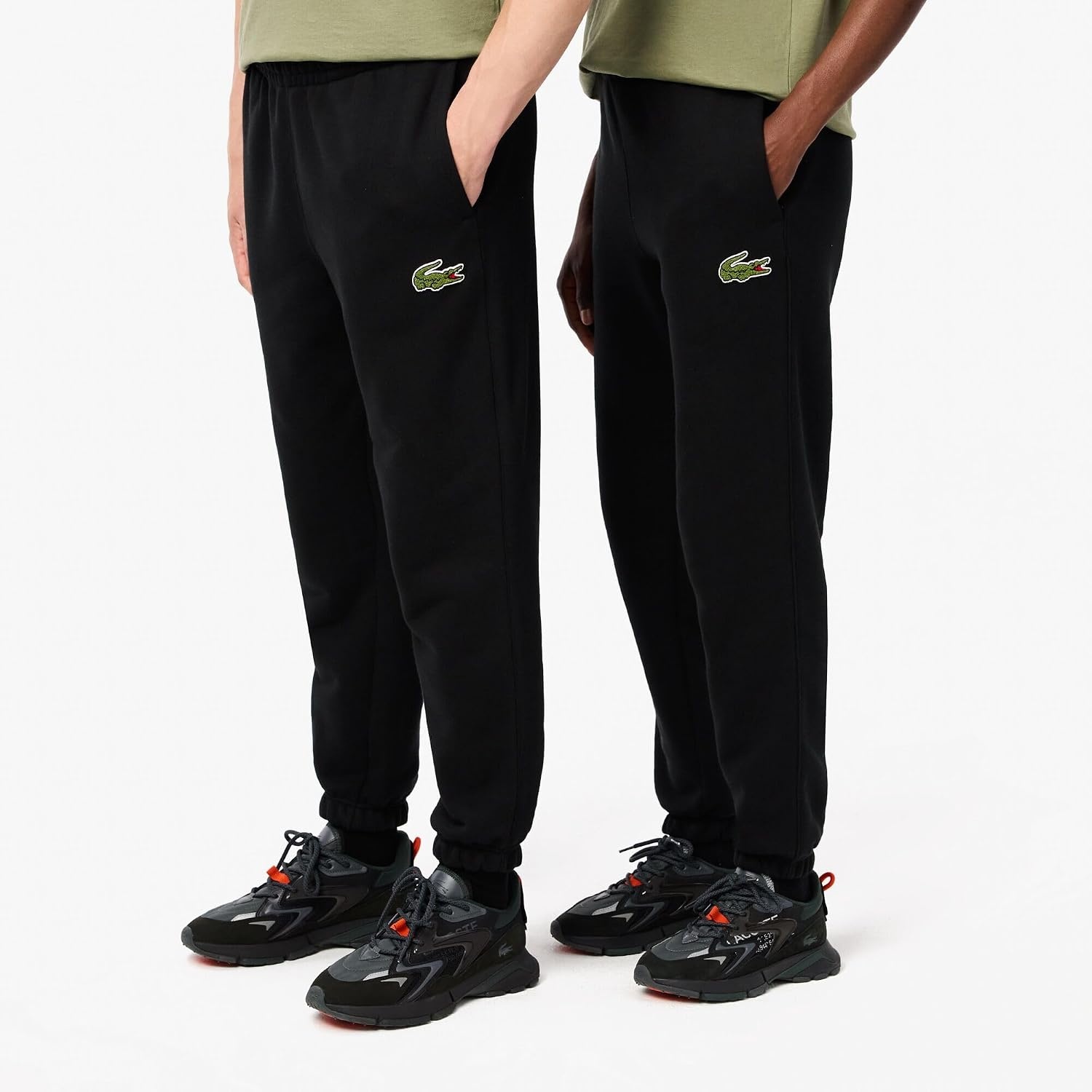 image:imageLacoste Mens Tapered Leg Jersey PantsBlack