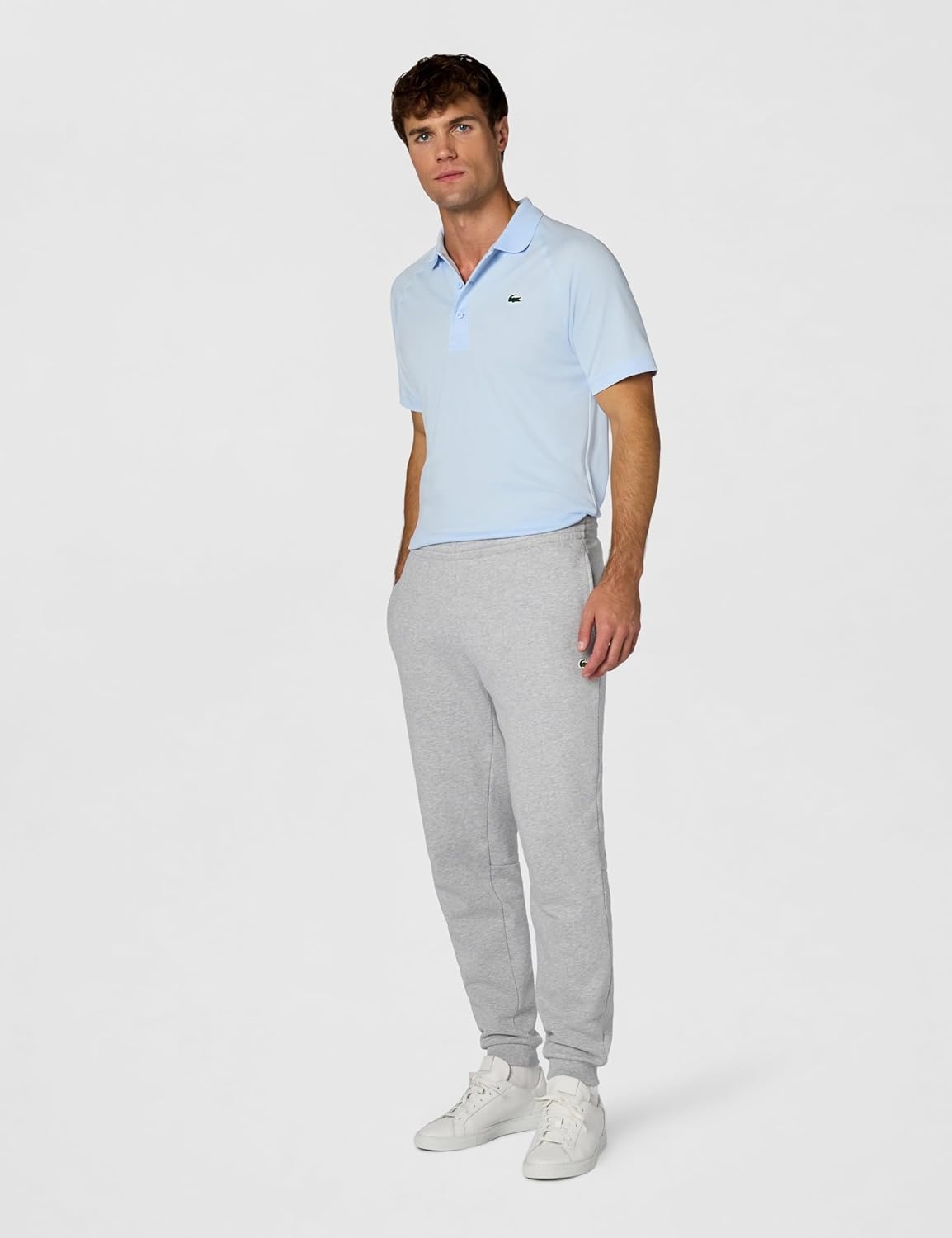 image:imageLacoste Mens Tapered Leg SweatpantsArgent Chine
