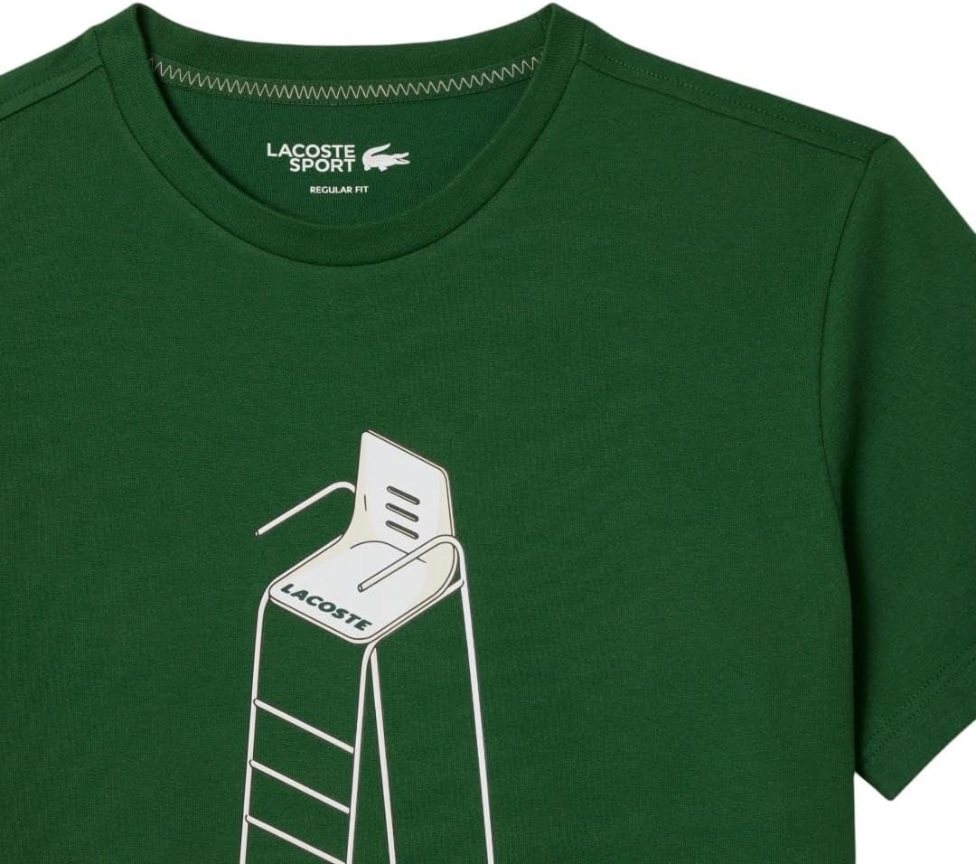 image:imageLacoste Mens Tennis Heritage Print TShirtGreenGreen
