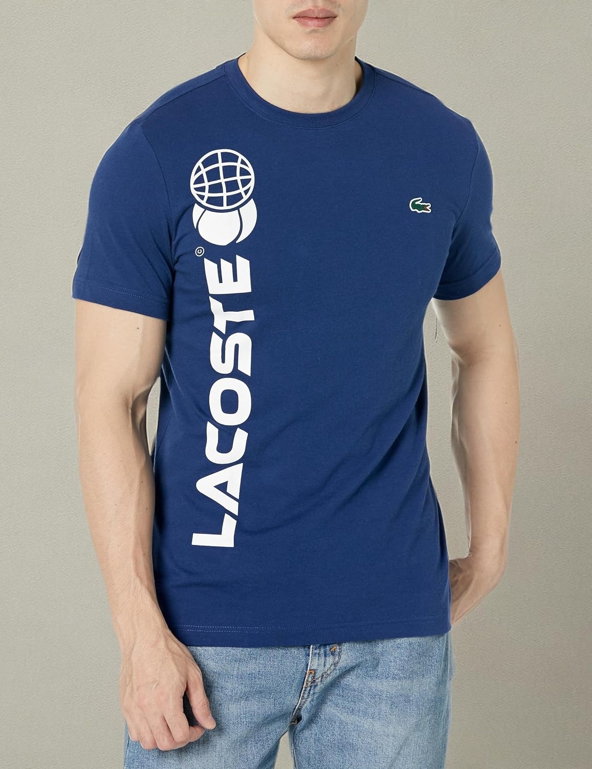 image:imageLacoste Mens Tennis X Daniil Medvedev Regular Fit TShirtMethylene