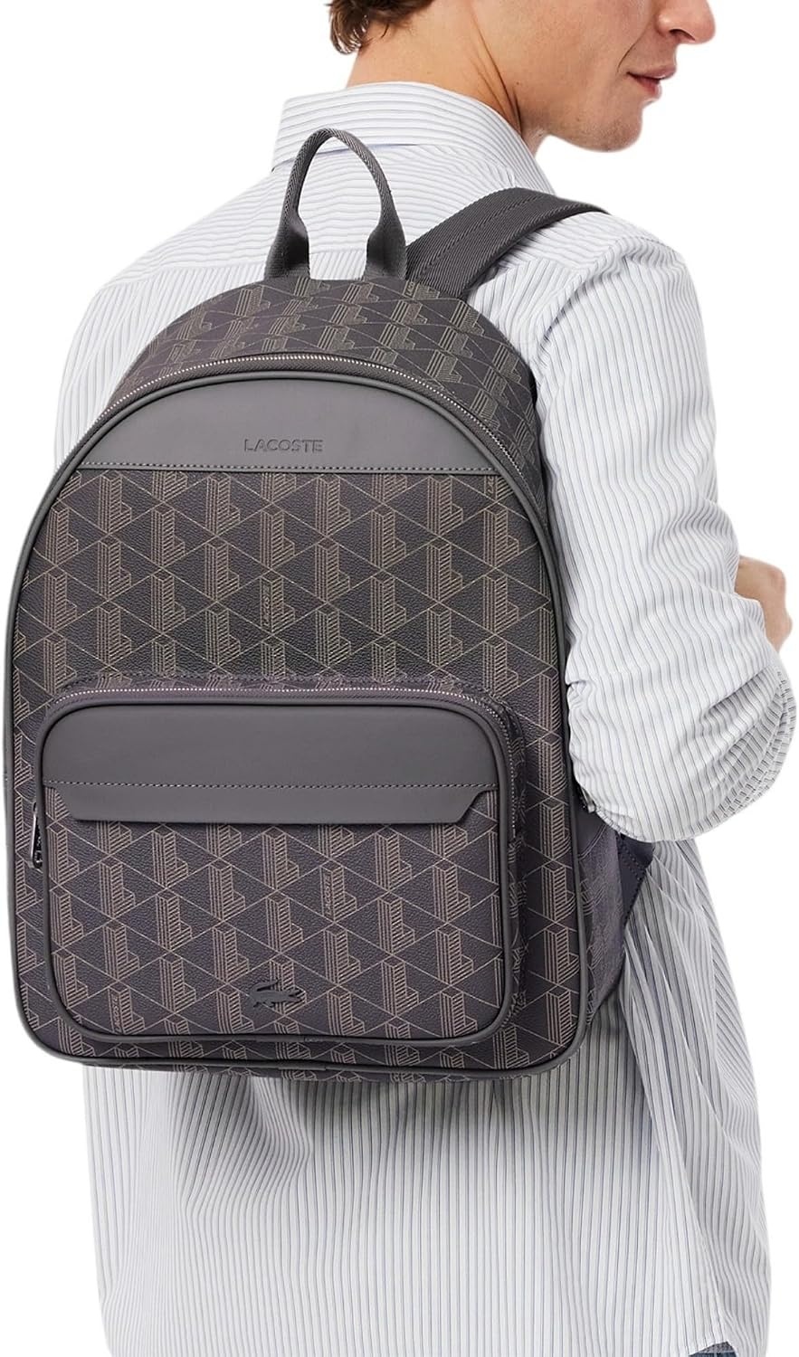 image:imageLacoste Mens The Blend Monogram Backpack Monogram Brown One SizeMonogram Brown