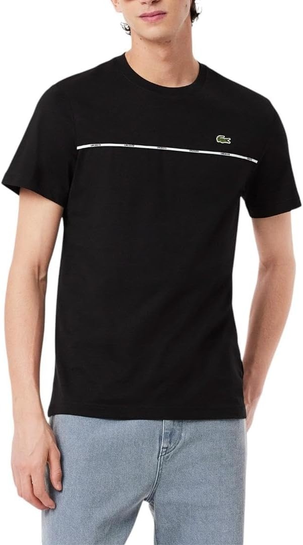 image:imageLacoste Mens Trim Cotton Jersey TShirtBlack