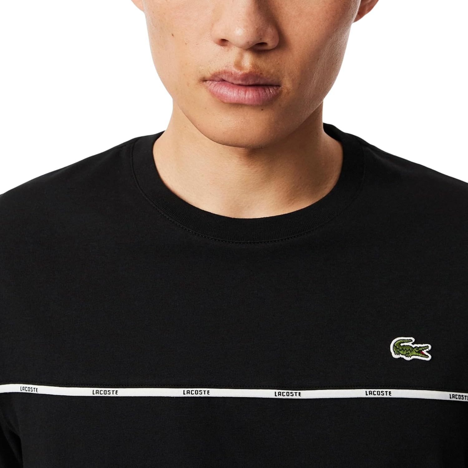 image:imageLacoste Mens Trim Cotton Jersey TShirtBlack