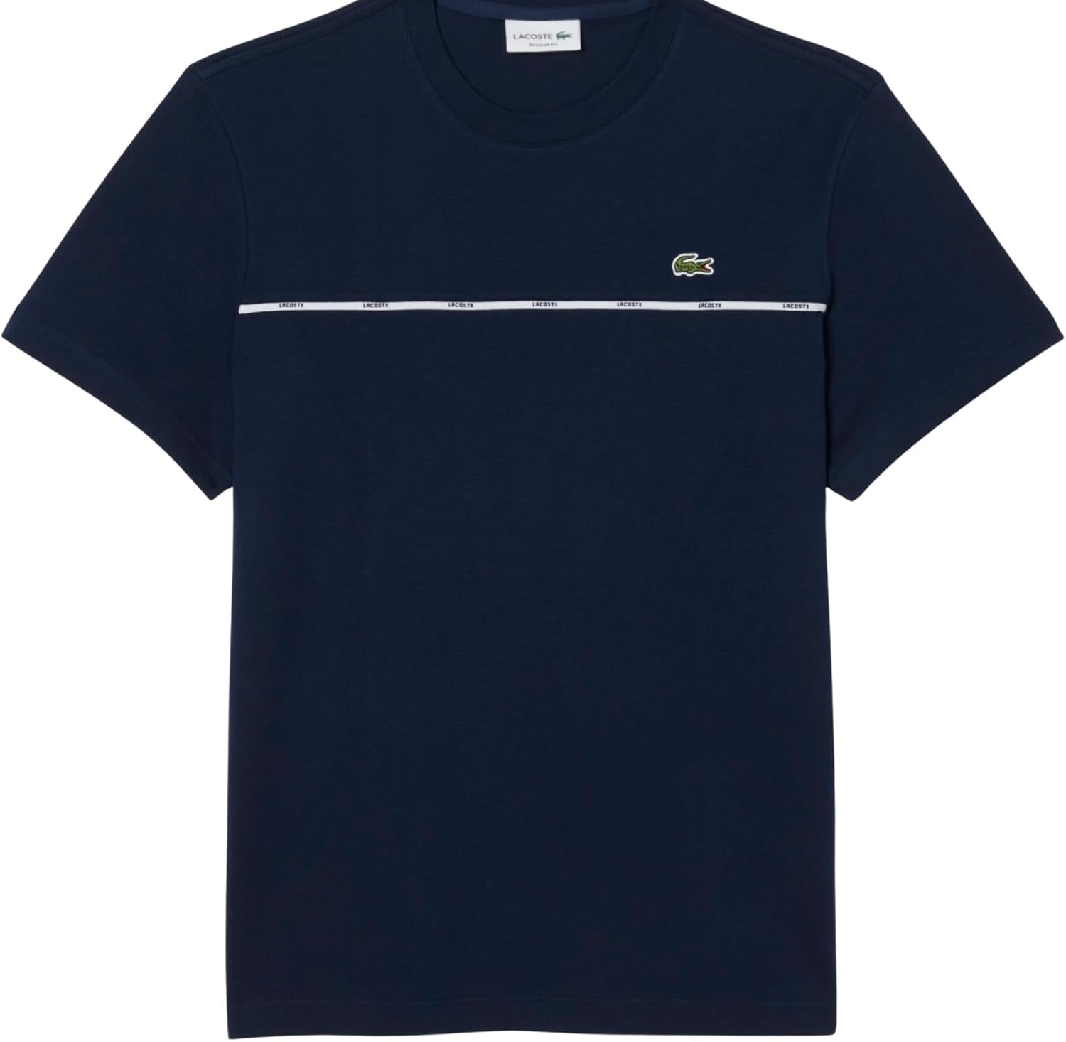 image:imageLacoste Mens Trim Cotton Jersey TShirtNavy Blue