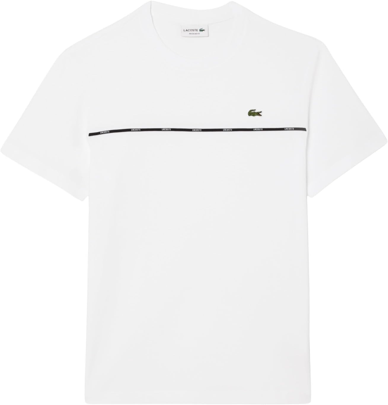 image:imageLacoste Mens Trim Cotton Jersey TShirtWhite