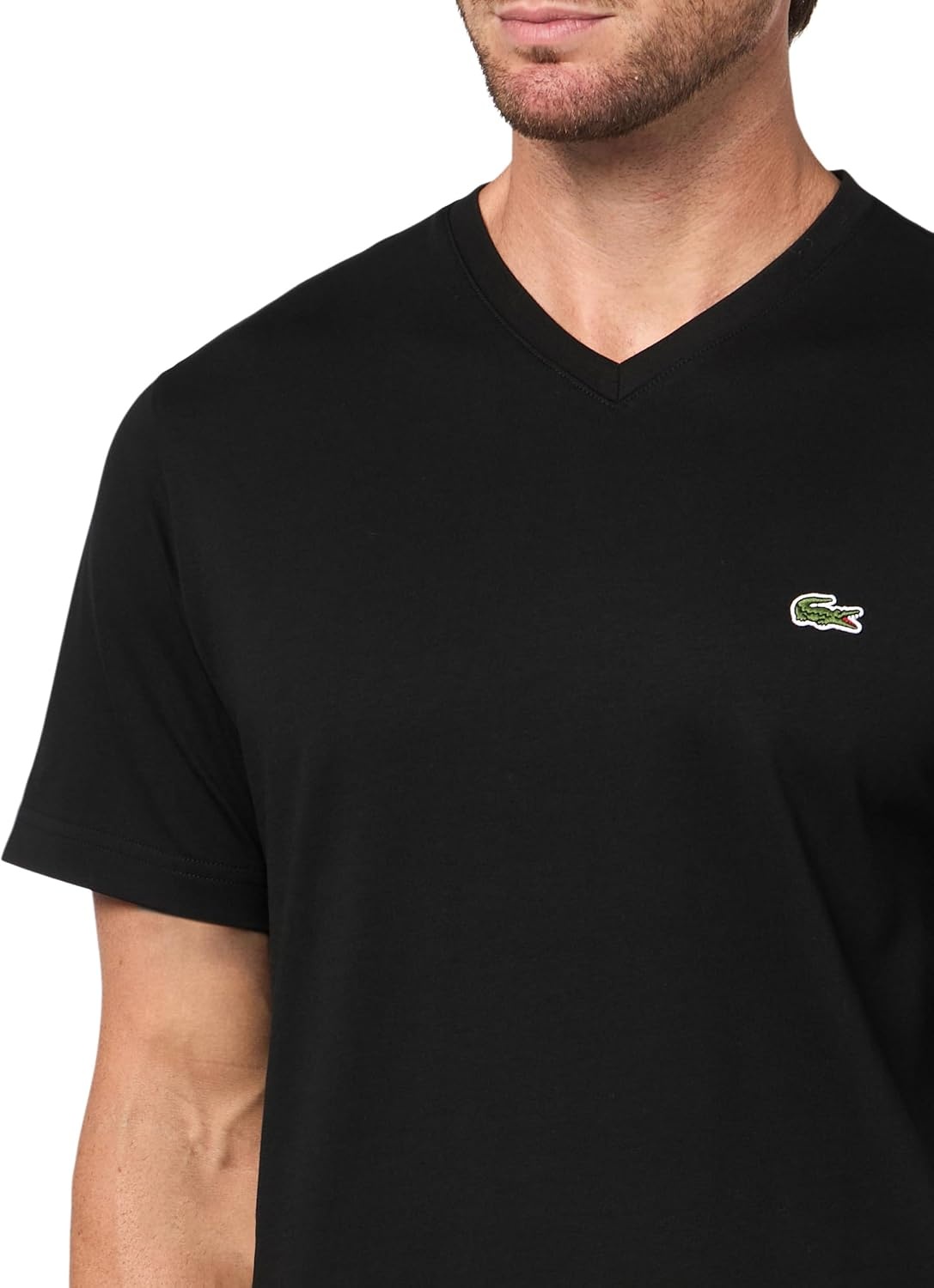 image:imageLacoste Mens V Neck Cotton TShirtBlack
