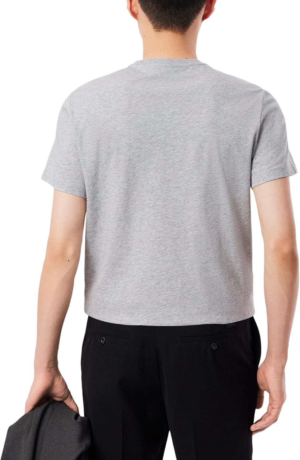 image:imageLacoste Mens V Neck Cotton TShirtSilver Chine