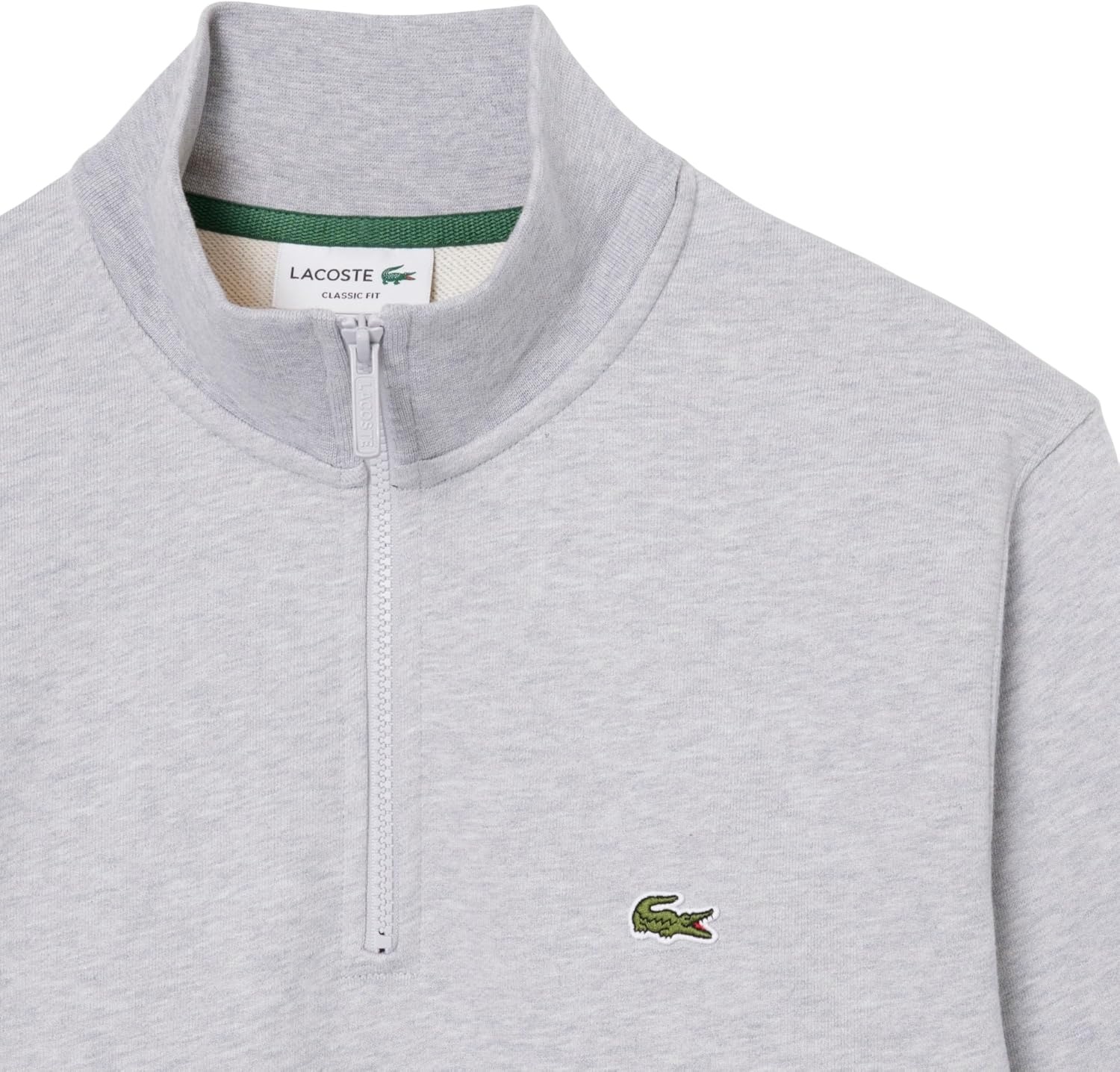 image:imageLacoste Mens Zip Up SweatshirtSilver Chine